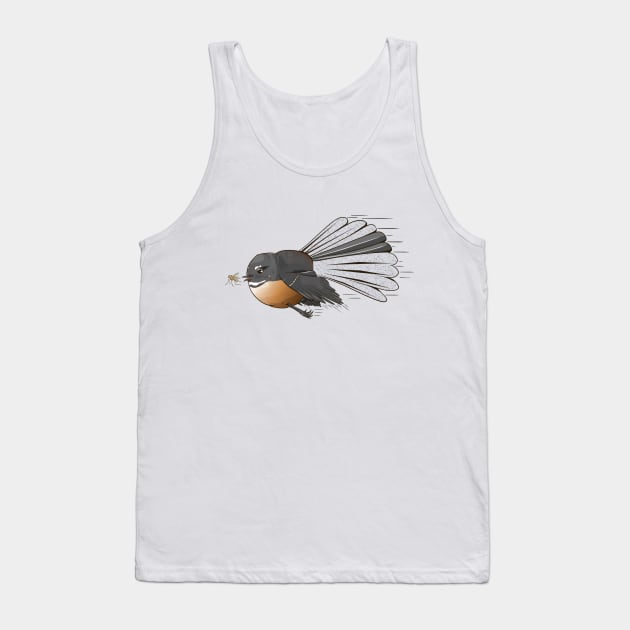 Fantail Chasing an Insect Tank Top by mailboxdisco